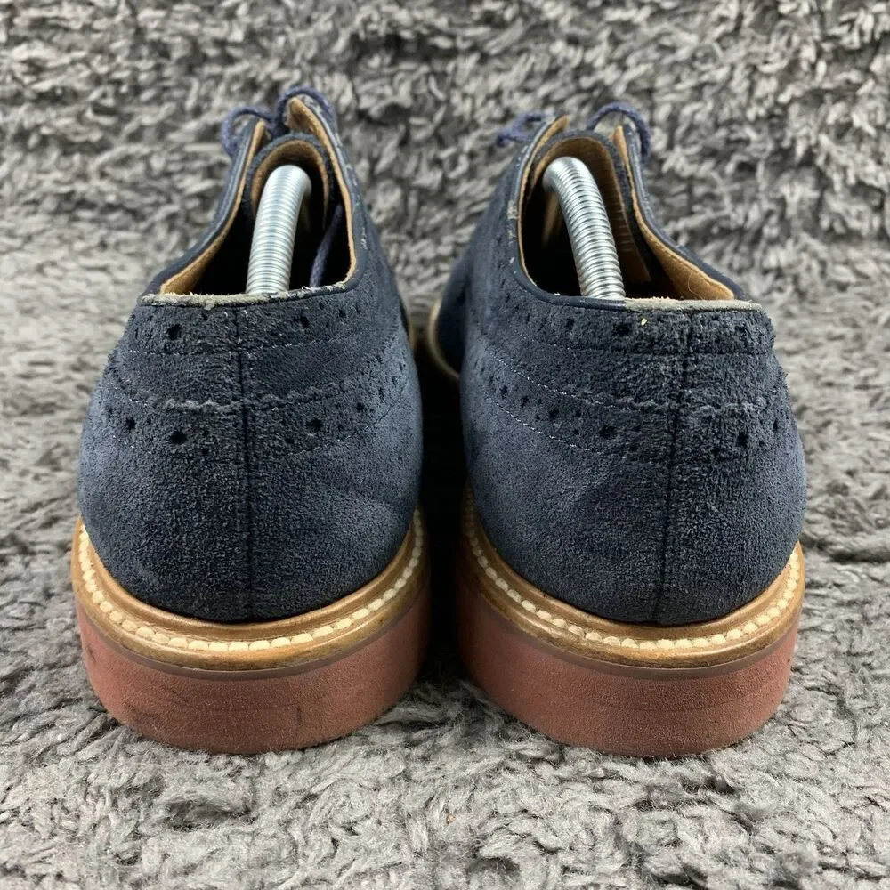 J.Crew Kenton Wingtip Oxford Shoes, Men’s Size 10.5 – Navy Suede